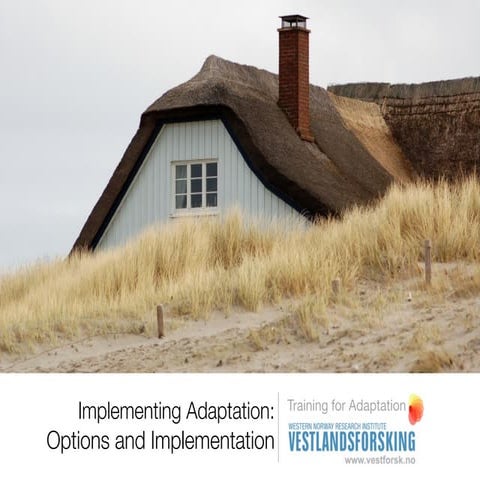 Implementing adaptation - Options & implementation - training for adaptation