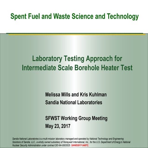 17 laboratory testing approach for intermediate scale borehole heater test mi...