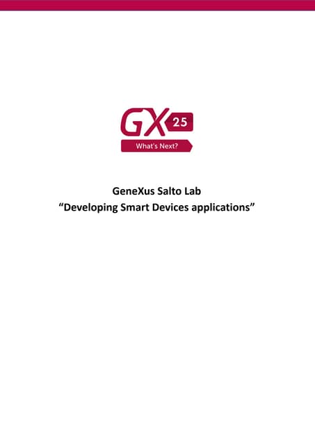 Laboratorio: Desarrollo para Smart Devices