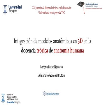 Integración de modelos anatómicos en 3D en la docencia teórica de anatomía hu...