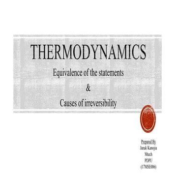 equivalency and irreversibility