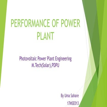 17 mse013 performance of power plant