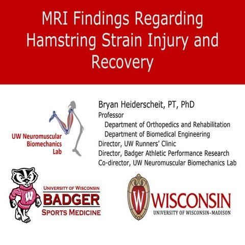 Bryan Heiderscheit - MRI findings