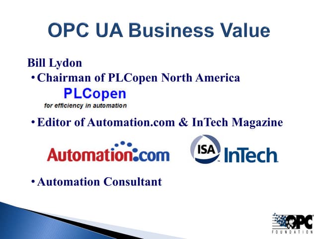 Manufacturing IoT - OPC UA Information Revolution