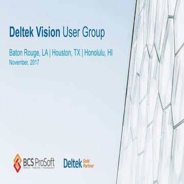 Deltek Vision User Group – Nv 2017