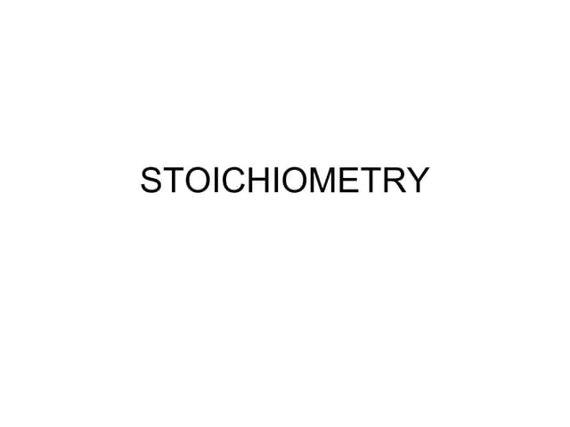 17 stoichiometry
