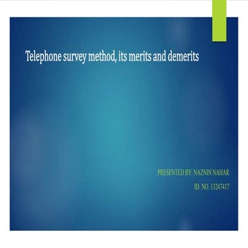 Mail survey Method Merits & Demerits Of Mail survey Method | PPTX