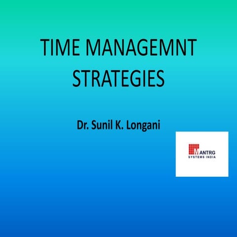 Time management strategies
