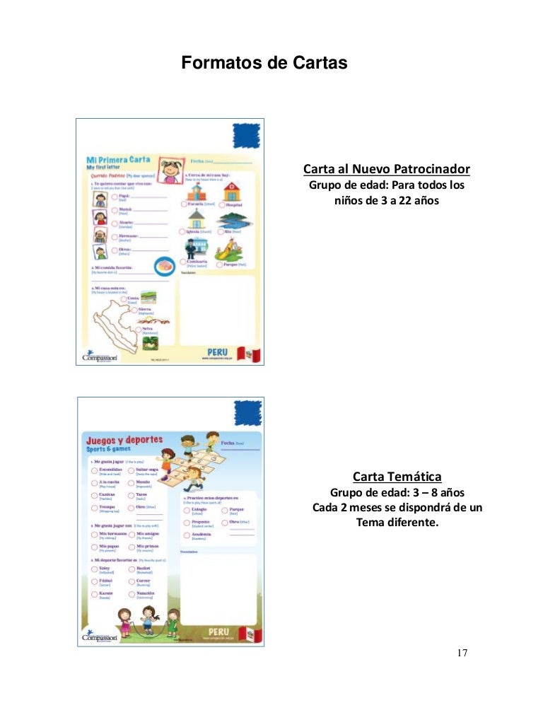 formatos cartas