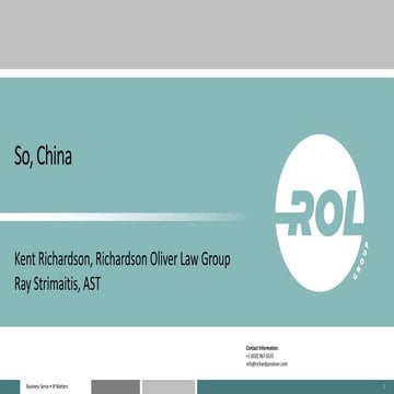 So, China - Buyers Sellers Litigation