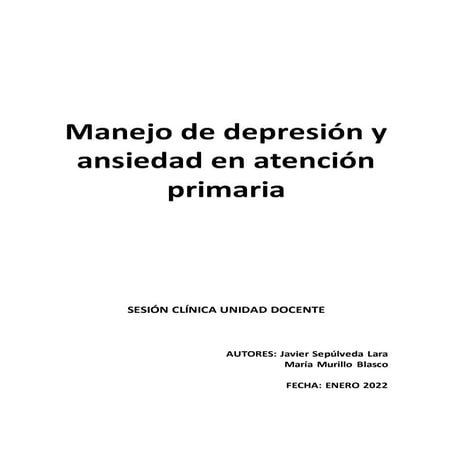 (18 01-22). manejo de ansiedad y depresión en ap (doc) | DOCX