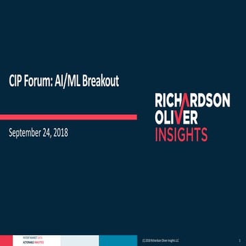 CIP Forum: AI/ML Breakout