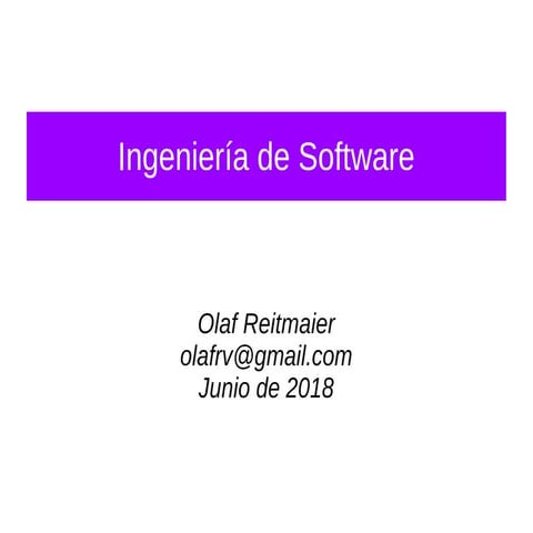 Ingeniería de Software