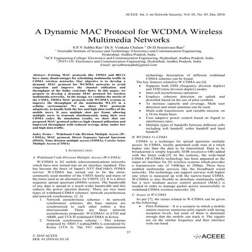 A Dynamic MAC Protocol for WCDMA Wireless Multimedia Networks