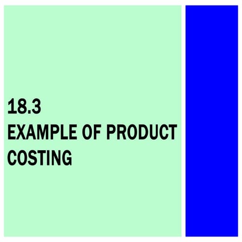18.3 Example of Product costing