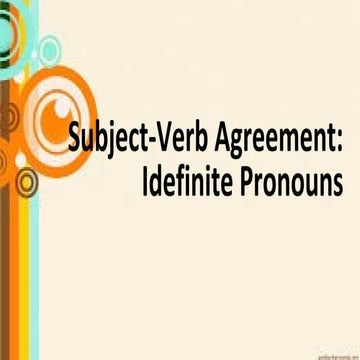 Eng 7 SVA: Indefinite pronoun and compound subject