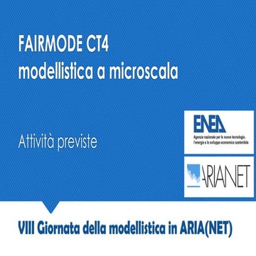 FAIRMODE CT4 modellistica a microscala