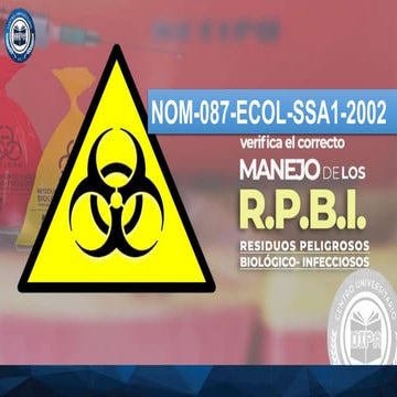 Manejo correcto de RPBI en Enfermeria NOM 087 | PPTX