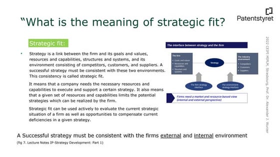 Oral exam Kenneth Bech - What is the meaning of strategic fit?