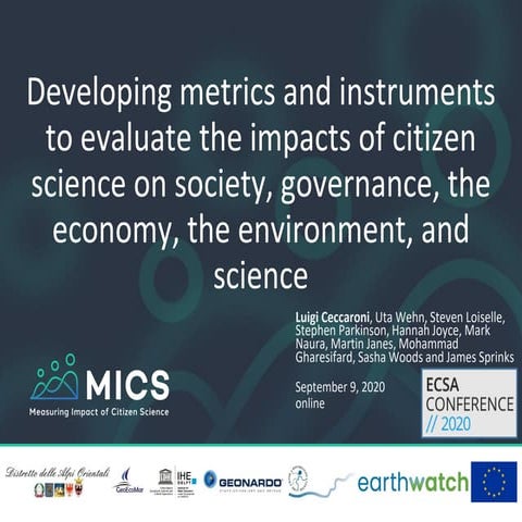 Metrics and instruments to evaluate the impacts of citizen science