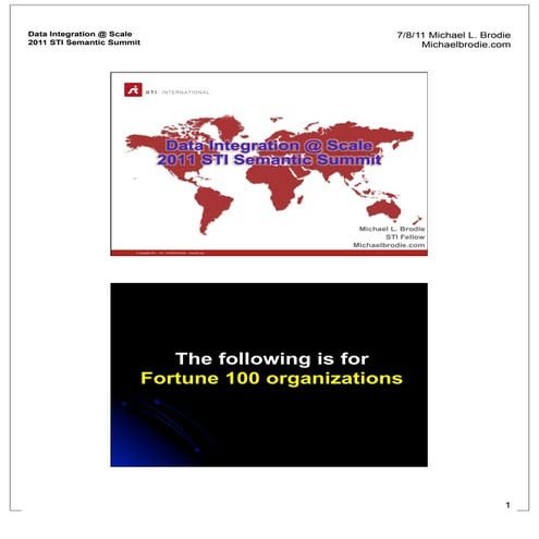 STI Summit 2011 - di@scale