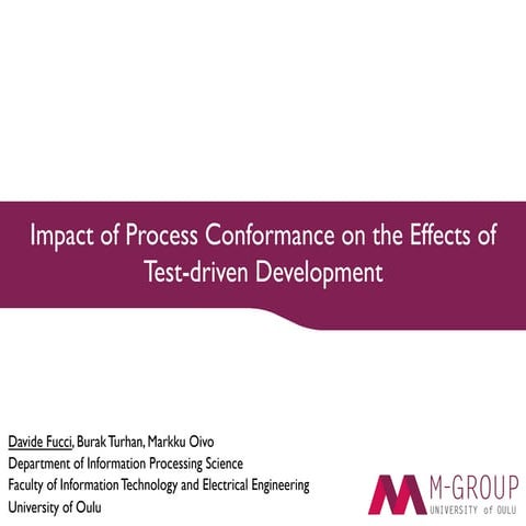 18 - Impact of Process Conformance on the Effects of Test-driven Development