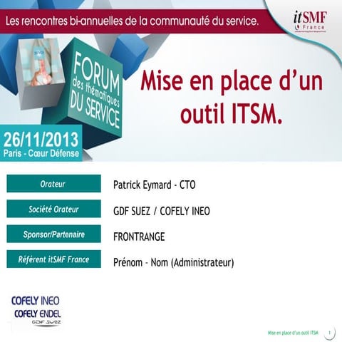 Apport de l'outil ITSM à la relation Client