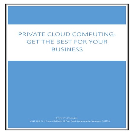 Private Cloud Computing - Get the best for your business | Sysfore