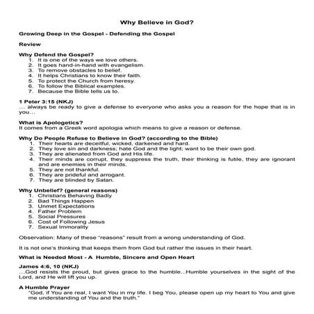 18. Why Believe in God Notes (A4)