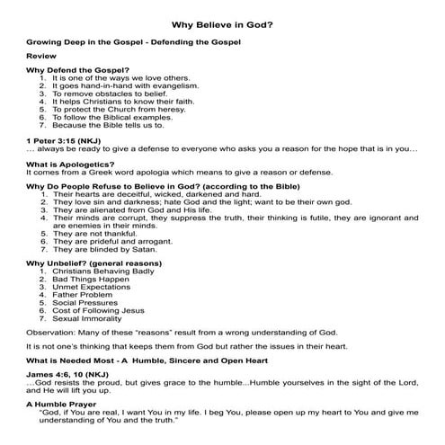18. Why Believe in God Notes (Letter sized)