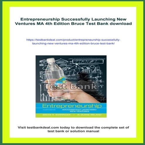Entrepreneurship Successfully Launching New Ventures MA 4th Edition ...