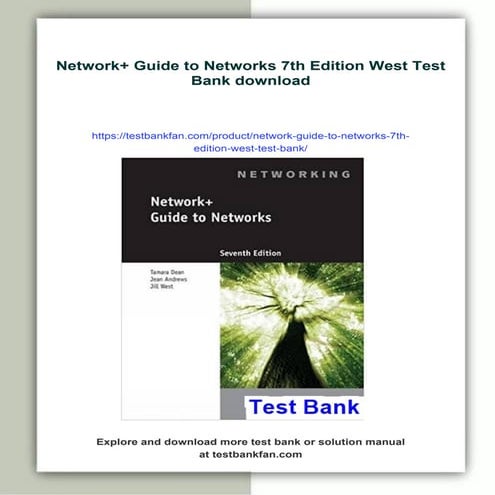 Network+ Guide to Networks 7th Edition West Test Bank | PDF