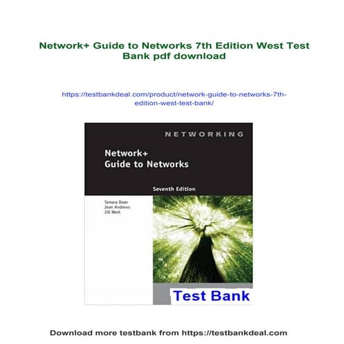 Network+ Guide to Networks 7th Edition West Test Bank | PDF