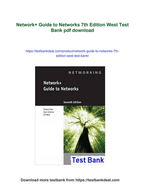 Network+ Guide to Networks 7th Edition West Test Bank | PDF