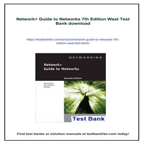 Network+ Guide to Networks 7th Edition West Test Bank | PDF