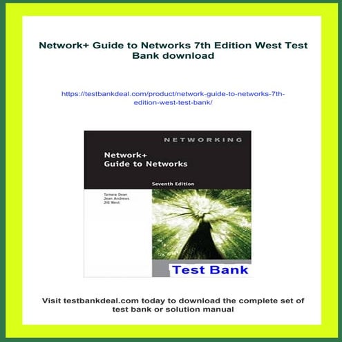 Network+ Guide to Networks 7th Edition West Test Bank | PDF