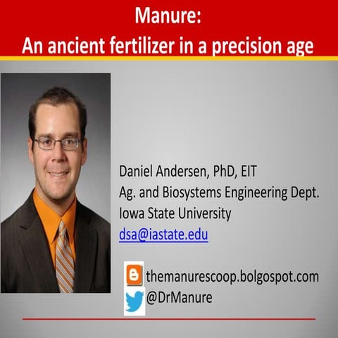 Dr. Dan Andersen - Utilizing Livestock Manure in a Cover Crop Program