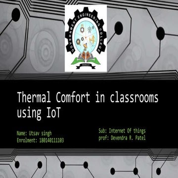 thermal comfort using IOT