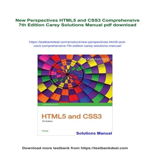 New Perspectives HTML5 and CSS3 Comprehensive 7th Edition Carey ...