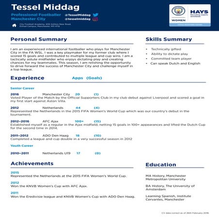 Tessel Middag CV