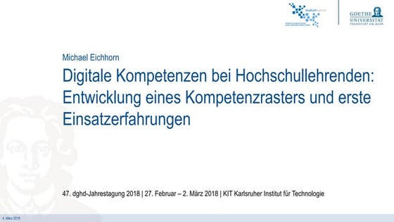 Michael Eichhorn: Digitale Kompetenzen bei Hochschullehrenden: Entwicklung ei...