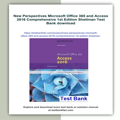 New Perspectives Microsoft Office 365 and Access 2016 Comprehensive 1st ...