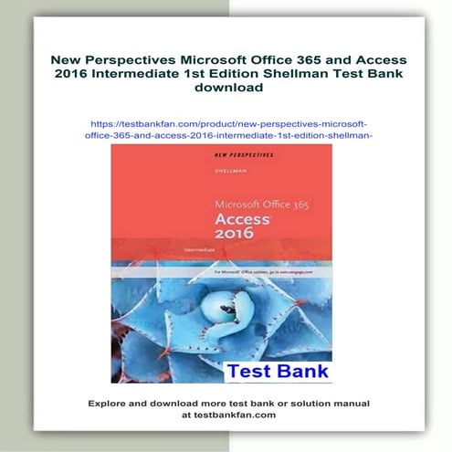 New Perspectives Microsoft Office 365 and Access 2016 Comprehensive 1st ...