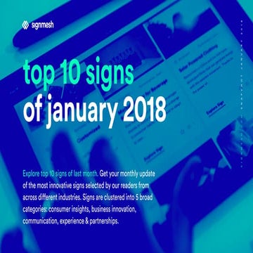 signmesh snapshot - top 10 of January 2018 