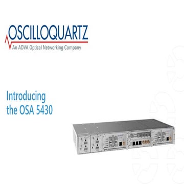 Introducing the OSA 5430