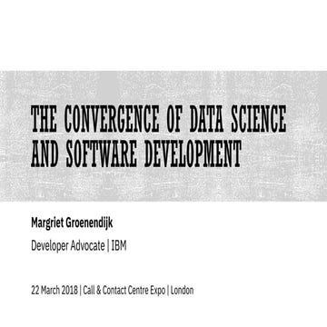 The Convergence of Data Science and Software Development