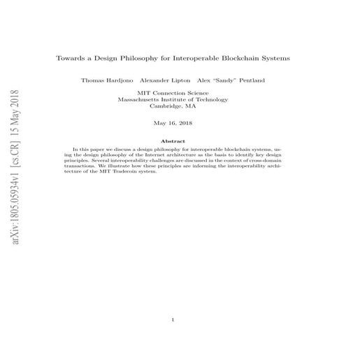 Towards a Design Philosophy for Interoperable Blockchain Systems