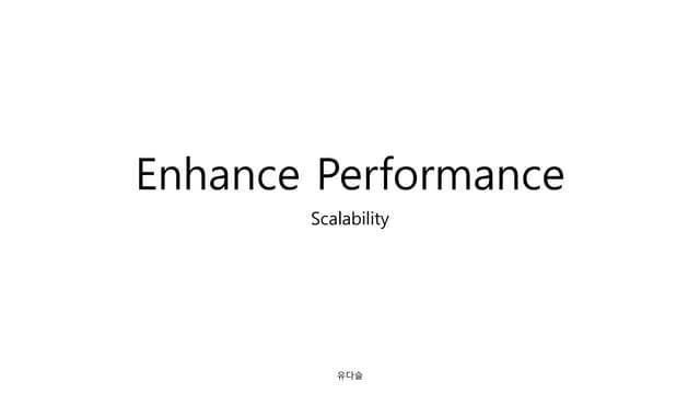 Backend Master | 1.1 Enhancing performance - Scalability (Scale UP & OUT)