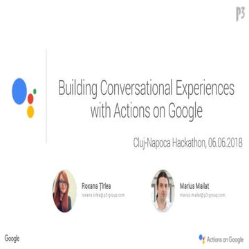 Google Assistant Actions – Codelab and Hackathon - 2018.06.06