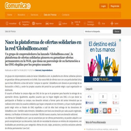 GlobalBono en Comunicae 18 julio 2012